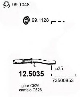 ASSO 125035 Труба вихлопного газу