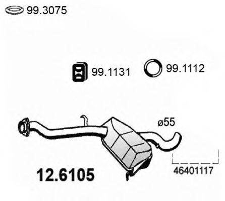 ASSO 126105 Середній глушник вихлопних газів