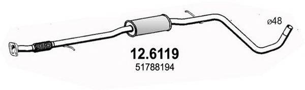 ASSO 126119 Середній глушник вихлопних газів