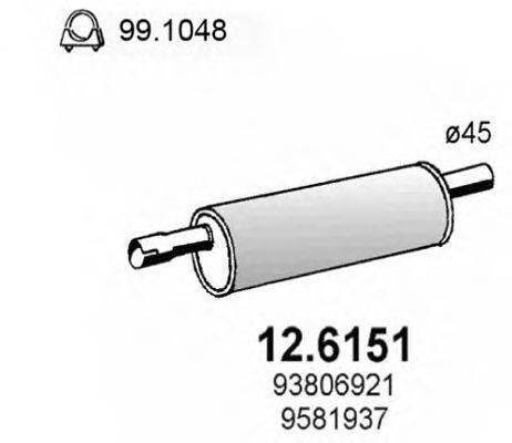 ASSO 126151 Середній глушник вихлопних газів