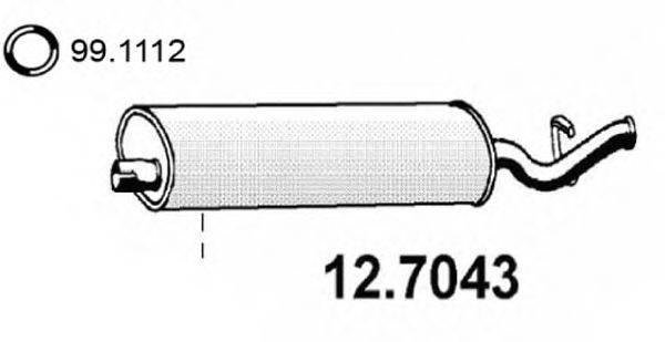 ASSO 127043 Глушник вихлопних газів кінцевий