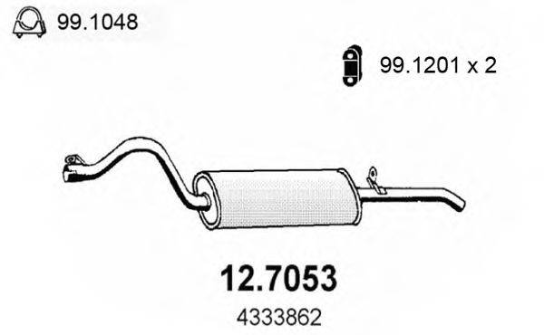 ASSO 127053 Глушник вихлопних газів кінцевий
