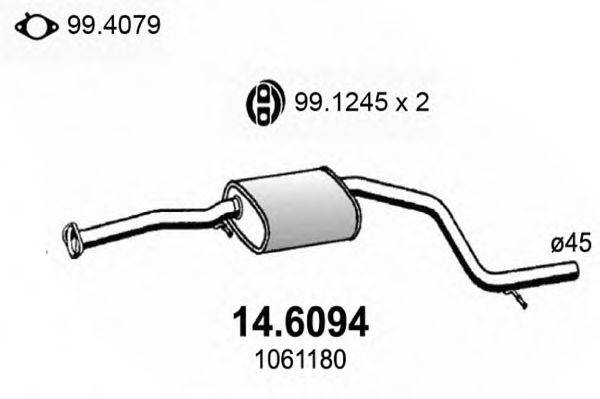 ASSO 146094 Середній глушник вихлопних газів