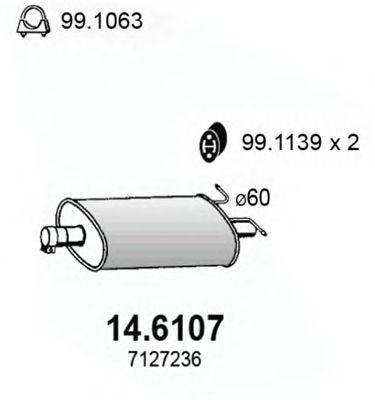 ASSO 146107 Середній глушник вихлопних газів