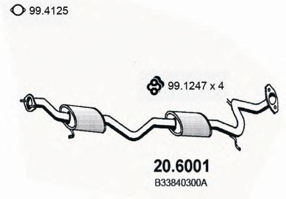 ASSO 206001 Середній глушник вихлопних газів