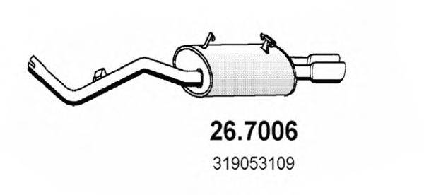 ASSO 267006 Глушник вихлопних газів кінцевий