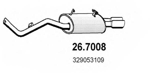 ASSO 267008 Глушник вихлопних газів кінцевий