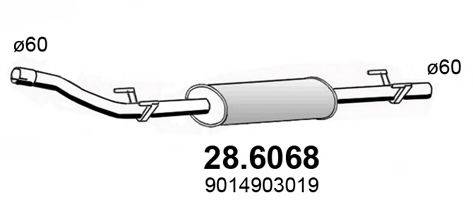 ASSO 286068 Середній глушник вихлопних газів