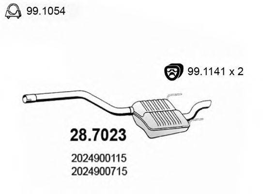 ASSO 287023 Глушник вихлопних газів кінцевий