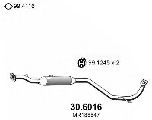 ASSO 306016 Середній глушник вихлопних газів