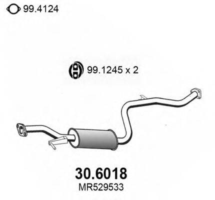 ASSO 306018 Середній глушник вихлопних газів