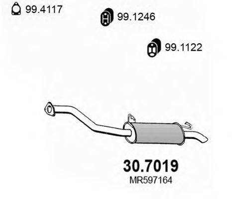 ASSO 307019 Глушник вихлопних газів кінцевий