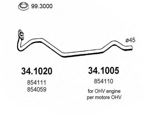 ASSO 341020 Труба вихлопного газу