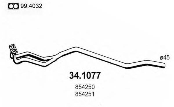 ASSO 341077 Труба вихлопного газу