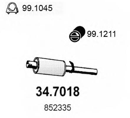 ASSO 347018 Глушник вихлопних газів кінцевий