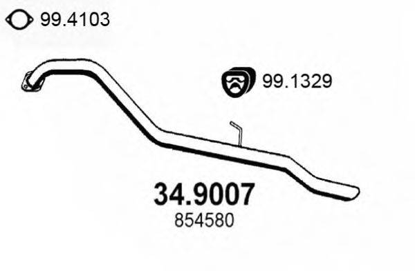 ASSO 349007 Труба вихлопного газу