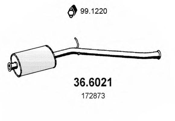 ASSO 366021 Середній глушник вихлопних газів