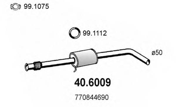 ASSO 406009 Середній глушник вихлопних газів