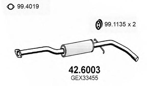 ASSO 426003 Середній глушник вихлопних газів