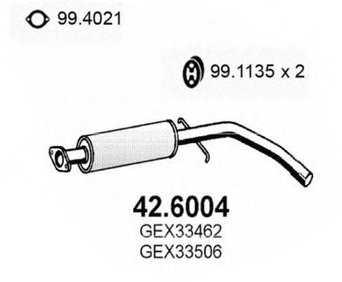 ASSO 426004 Середній глушник вихлопних газів