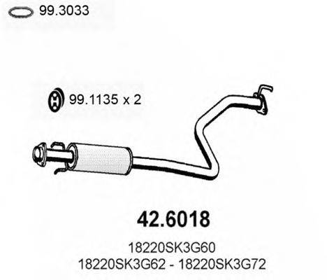 ASSO 426018 Середній глушник вихлопних газів