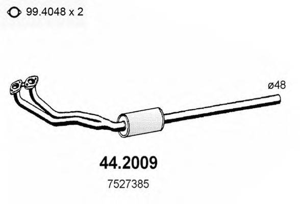 ASSO 442009 Передглушувач вихлопних газів