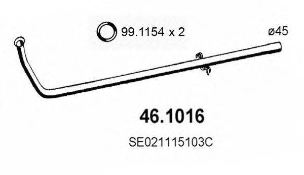 ASSO 461016 Труба вихлопного газу