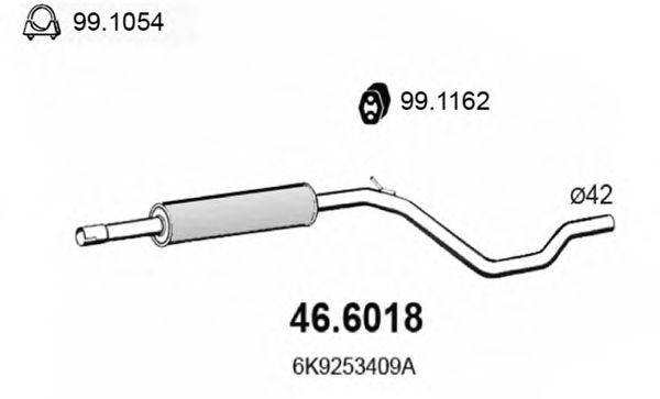 ASSO 466018 Середній глушник вихлопних газів