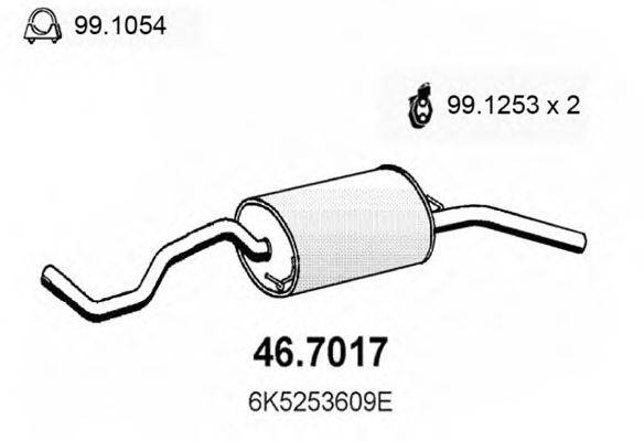 ASSO 467017 Глушник вихлопних газів кінцевий