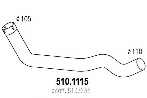 ASSO 5101115 Труба вихлопного газу