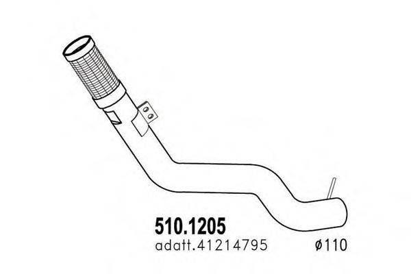 ASSO 5101205 Труба вихлопного газу