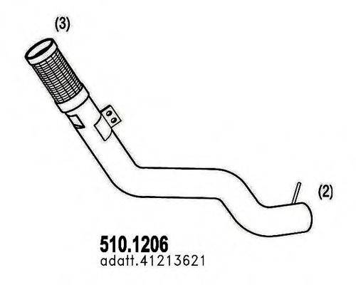 ASSO 5101206 Труба вихлопного газу