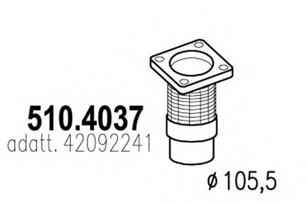 ASSO 5104037 Гофрована труба, вихлопна система