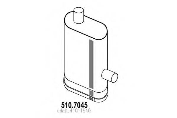 ASSO 5107045 Середній/кінцевий глушник ОГ