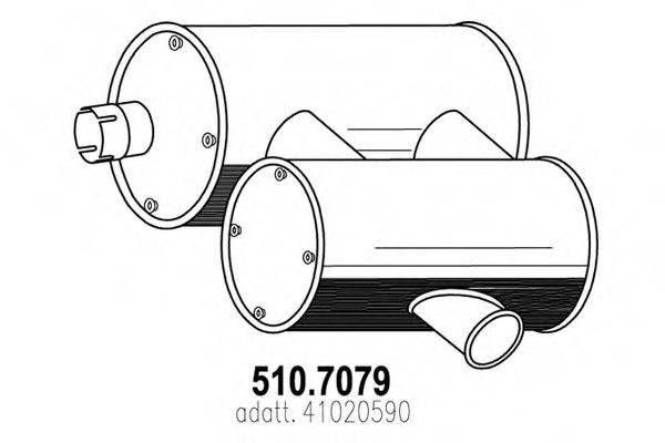 ASSO 5107079 Середній/кінцевий глушник ОГ