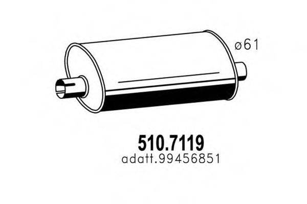 ASSO 5107119 Середній/кінцевий глушник ОГ