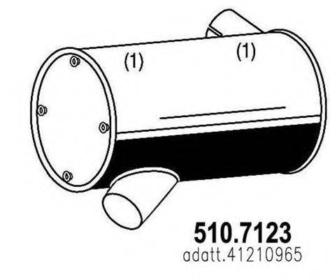 ASSO 5107123 Середній/кінцевий глушник ОГ