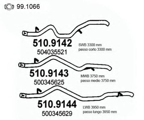 ASSO 5109143 Труба вихлопного газу