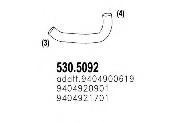 ASSO 5305092 Труба вихлопного газу