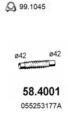 ASSO 584001 Труба вихлопного газу