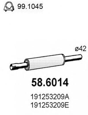 ASSO 586014 Середній глушник вихлопних газів