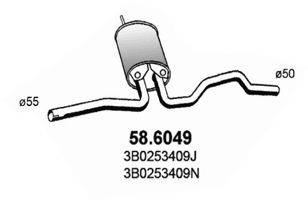 ASSO 586049 Середній глушник вихлопних газів