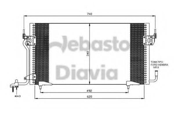 WEBASTO 82D0225117A Конденсатор, кондиціонер