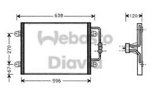 WEBASTO 82D0225140A Конденсатор, кондиціонер