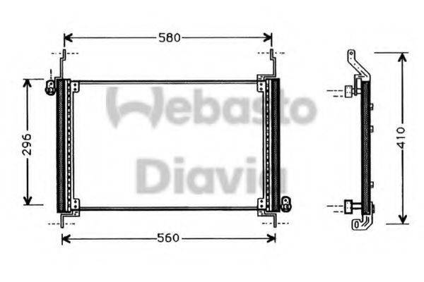 WEBASTO 82D0225264A Конденсатор, кондиціонер