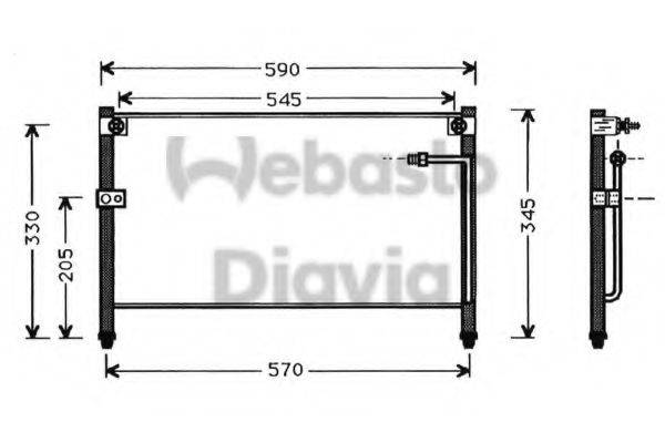 WEBASTO 82D0225317A Конденсатор, кондиціонер