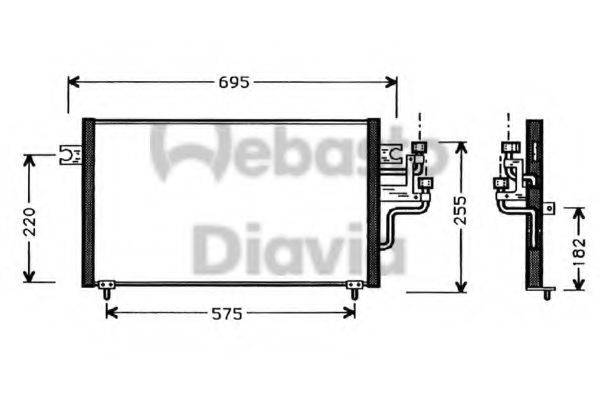 WEBASTO 82D0225334A Конденсатор, кондиціонер