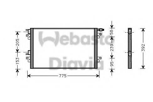 WEBASTO 82D0225465A Конденсатор, кондиціонер