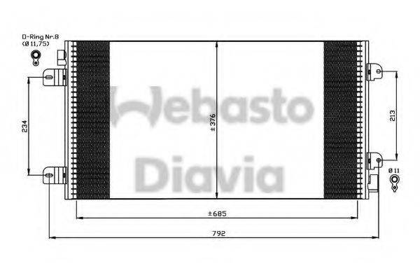 WEBASTO 82D0225534A Конденсатор, кондиціонер