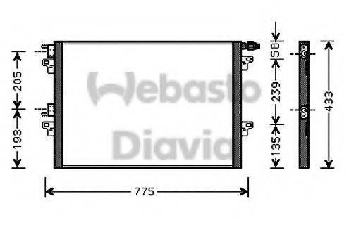 WEBASTO 82D0225539A Конденсатор, кондиціонер